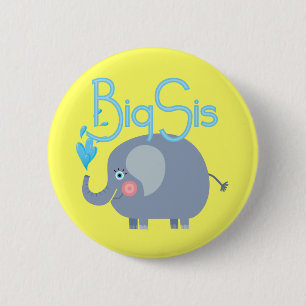 Chapa Redonda De 5 Cm Elephant Big Sis