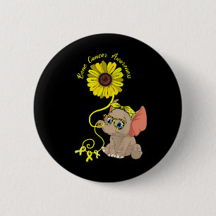 Chapa Redonda De 5 Cm Elephant Brain Aneurysm Awareness Burgunbon