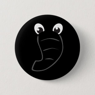 Chapa Redonda De 5 Cm Elephant Face Cute Kids Costueen Animal G