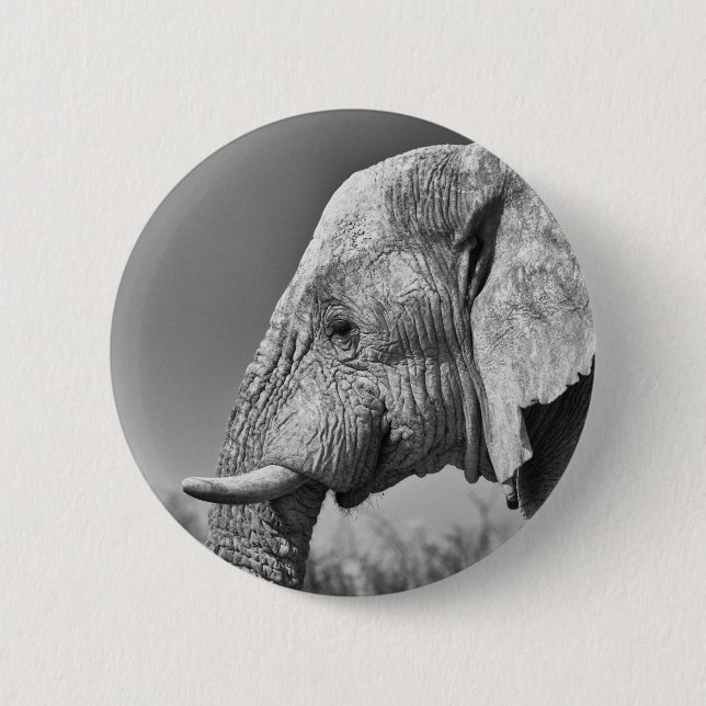 Chapa Redonda De 5 Cm Elephant portrait (Anverso)