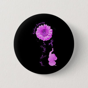 Chapa Redonda De 5 Cm Elephant Sunflower Faith Hope Luchar contra la sob