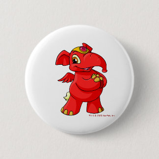 Chapa Redonda De 5 Cm Elephante rojo alegre