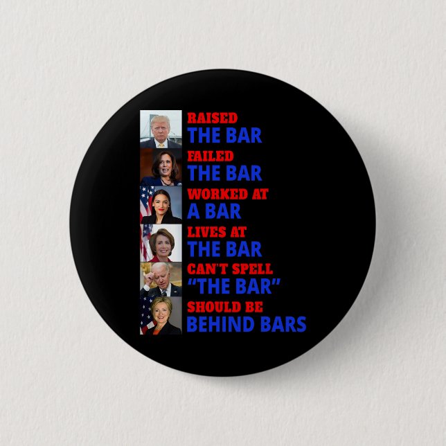 Chapa Redonda De 5 Cm Elevó El Bar Harris Falló El Bar (Anverso)