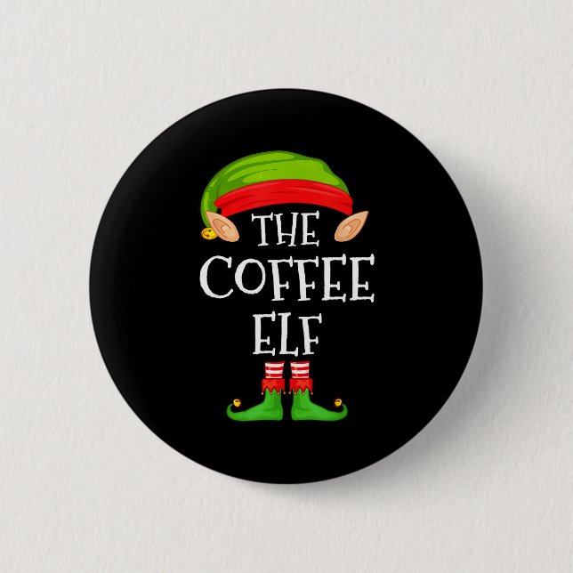 Chapa Redonda De 5 Cm Elf Family Christmas Coffee Elf Sweater Matching C (Anverso)