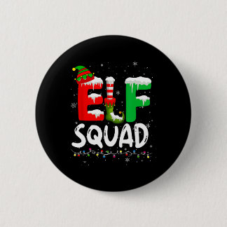 Chapa Redonda De 5 Cm Elf Family Christmas Matching Pajamas Xmas Elf Squ