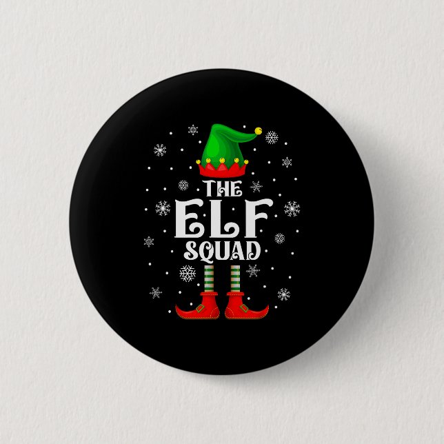 Chapa Redonda De 5 Cm Elf Squad Family Matching Xmas Funny Christmas Vib (Anverso)