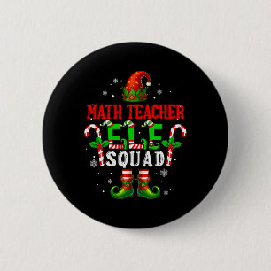 Chapa Redonda De 5 Cm Elfo del equipo de profesor de matemáticas Sombrer