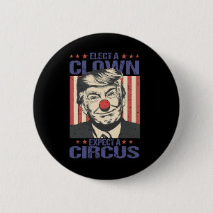 Chapa Redonda De 5 Cm Elige un payaso espera una camisa de circo diverti