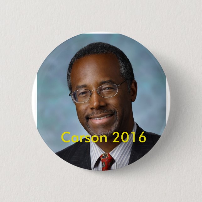 Chapa Redonda De 5 Cm Elija a Ben Carson 2016 (Anverso)