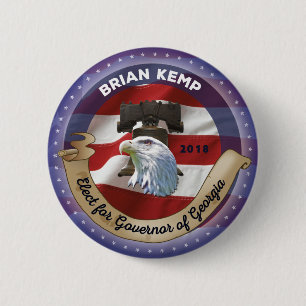 Chapa Redonda De 5 Cm Elija a Brian Kemp para el gobernador de Georgia