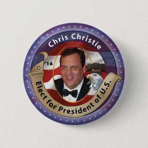 Chapa Redonda De 5 Cm Elija a Chris Christie para el presidente 2016