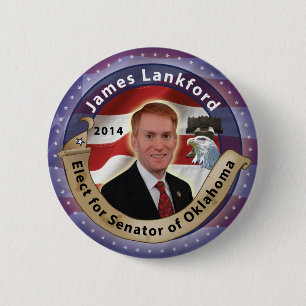 Chapa Redonda De 5 Cm Elija a James Lankford para el senador de Oklahoma