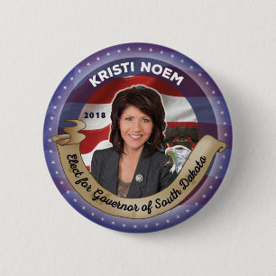 Chapa Redonda De 5 Cm Elija a Kristi Noem para el gobernador de Dakota