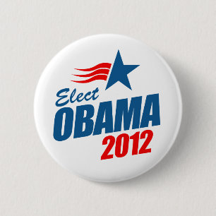 Chapa Redonda De 5 Cm Elija a Obama 2012