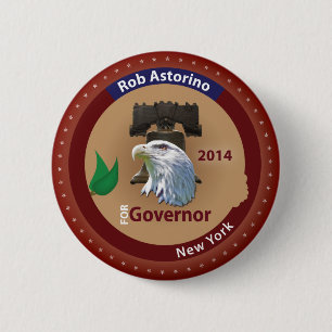Chapa Redonda De 5 Cm Elija a Rob Astorino para el gobernador de Nueva