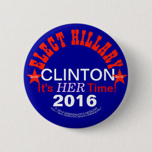 Chapa Redonda De 5 Cm Elija los botones 2016 de Hillary Clinton Pinback