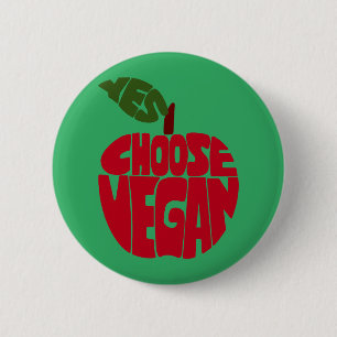 Chapa Redonda De 5 Cm Elijo el Vegan - Tipografía de Apple