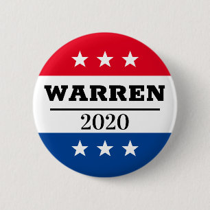 Chapa Redonda De 5 Cm Elisabeth Warren 2020 en el estadio electoral