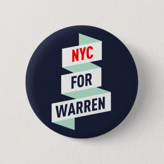 Chapa Redonda De 5 Cm Elizabeth Warren - NYC para Warren