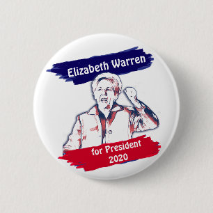Chapa Redonda De 5 Cm Elizabeth Warren para las elecciones presidenciale
