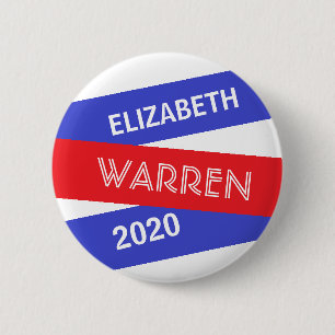 Chapa Redonda De 5 Cm Elizabeth Warren para presidente 2020