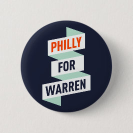 Chapa Redonda De 5 Cm Elizabeth Warren - Philly para Warren - botón/Pin