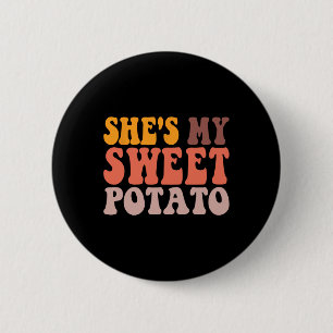 Chapa Redonda De 5 Cm Ella es mi batata dulce I Yam Couples Valentine D