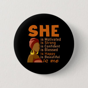 Chapa Redonda De 5 Cm Ella Es Yo Fuerte Mujeres Educadas del Mes de la H