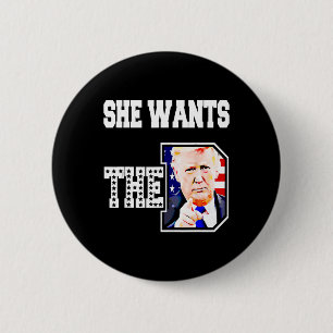 Chapa Redonda De 5 Cm Ella Quiere El D Donald Trump 2024