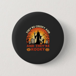 Chapa Redonda De 5 Cm Ellos son cementerio de brujas de Halloween espelu