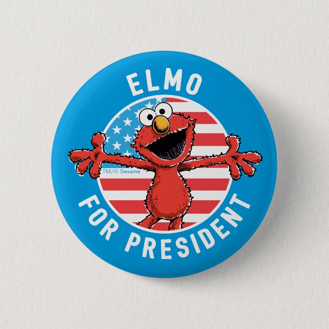 Chapa Redonda De 5 Cm Elmo para presidente - Bandera (Anverso)