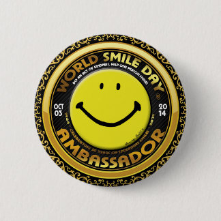 Chapa Redonda De 5 Cm Embajador oficial 2014 de Day® de la sonrisa del