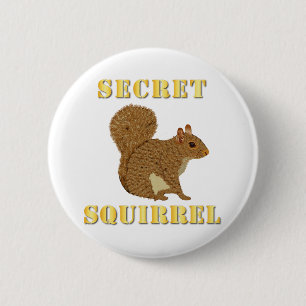 Chapa Redonda De 5 Cm Emblem - ardilla secreta con texto