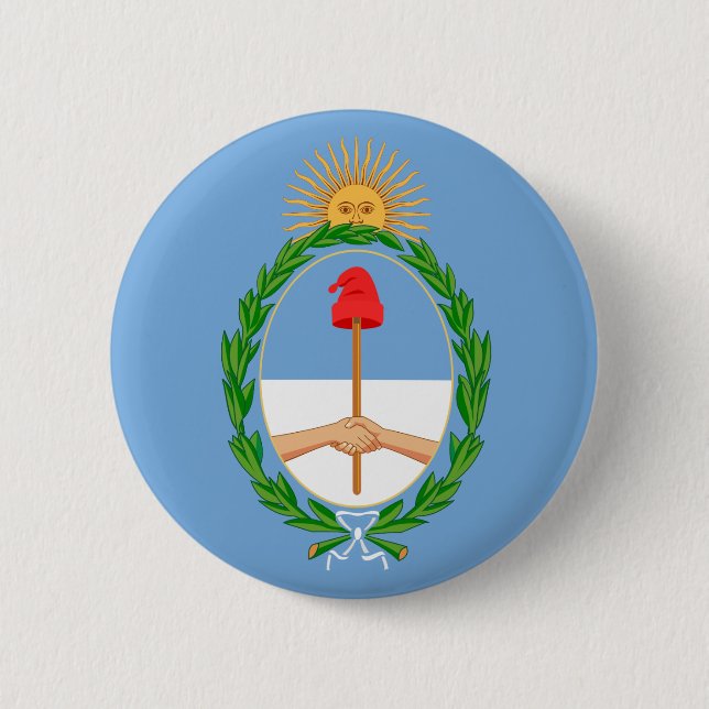 Chapa Redonda De 5 Cm emblema argentino (Anverso)