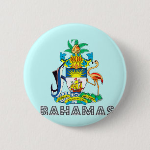 Chapa Redonda De 5 Cm Emblema bahamés