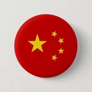 Chapa Redonda De 5 Cm Emblema chino de la bandera