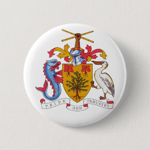 Chapa Redonda De 5 Cm emblema de Barbados