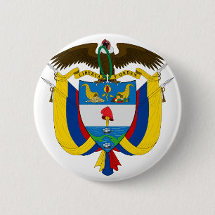 Chapa Redonda De 5 Cm emblema de colombia