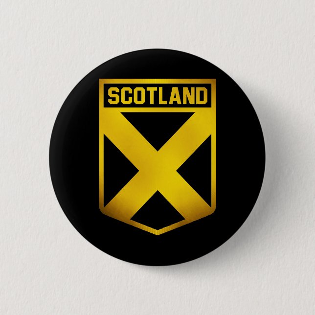 Chapa Redonda De 5 Cm Emblema de Escocia (Anverso)