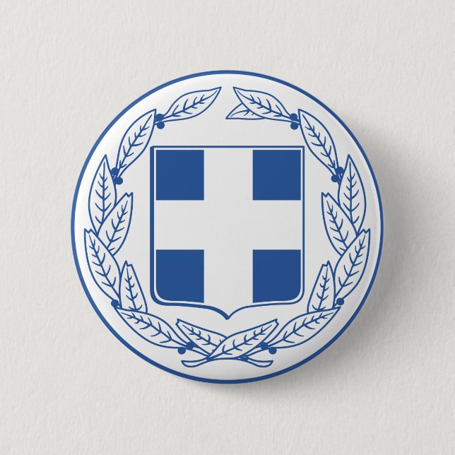 Chapa Redonda De 5 Cm emblema de Grecia (Anverso)