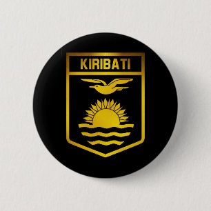 Chapa Redonda De 5 Cm Emblema de Kiribati