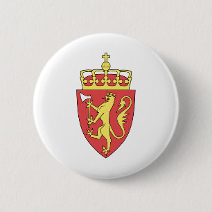 Chapa Redonda De 5 Cm emblema de noruega