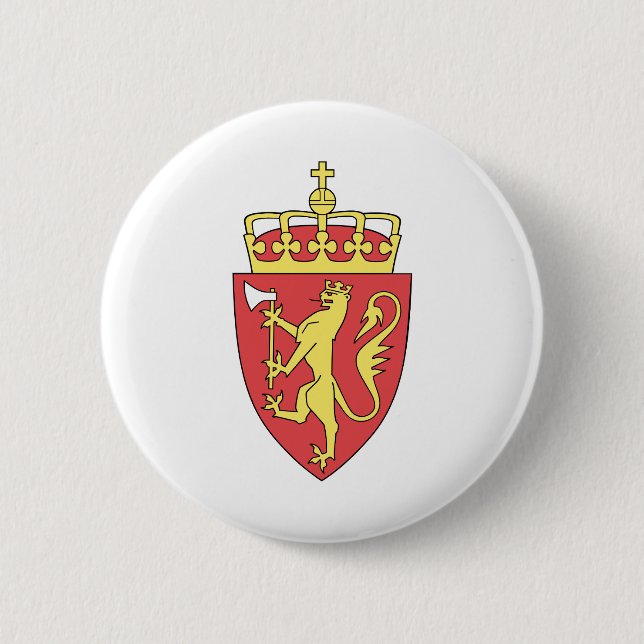 Chapa Redonda De 5 Cm emblema de noruega (Anverso)