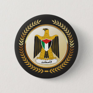 Chapa Redonda De 5 Cm Emblema De Palestina