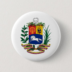 Chapa Redonda De 5 Cm emblema de venezuela