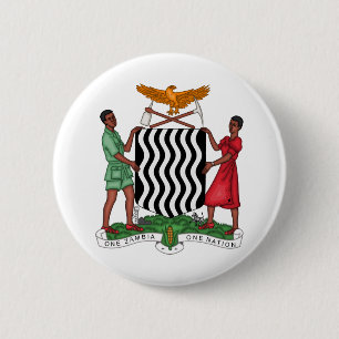 Chapa Redonda De 5 Cm emblema de zambia