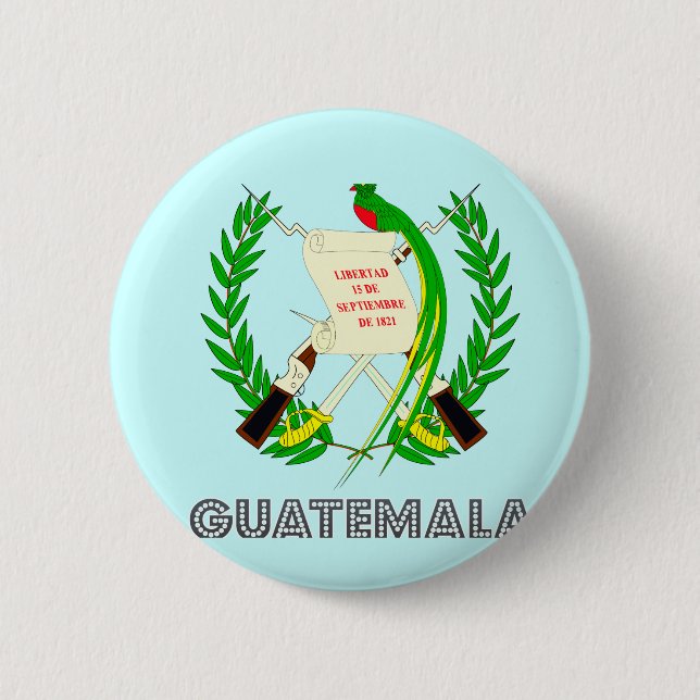 Chapa Redonda De 5 Cm Emblema guatemalteco (Anverso)