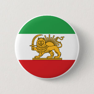 Chapa Redonda De 5 Cm Emblema Histórico de la Bandera del León y el Sol 