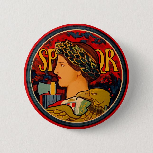 Chapa Redonda De 5 Cm Emblema italiano SPQR (Anverso)