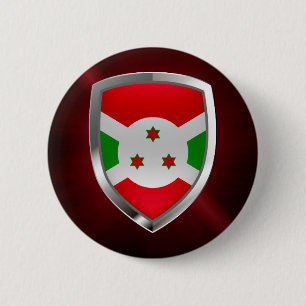 Chapa Redonda De 5 Cm Emblema metálico de Burundi